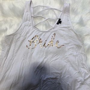 Bride tank top